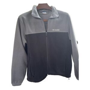 Columbia XL‎ Men'sgranite Mountain 2.0 Full Zip Fleece Grey Black Zipper Pockets